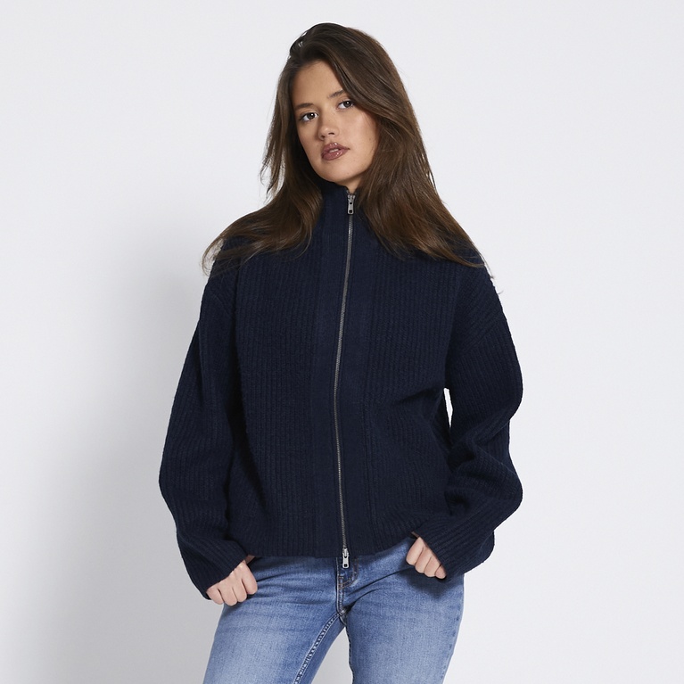 Zip knit cardigan "Zip Cardigan"